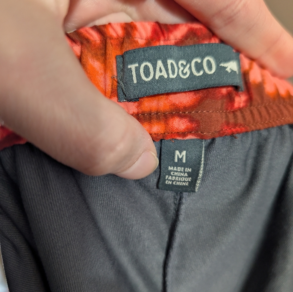 Toad&Co,Sunkissed Weekend Pull-On Skort, Orange Tie Dye,Size:M - Picture 2 of 5